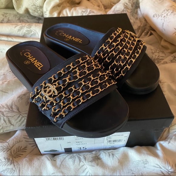 chanel chain slides